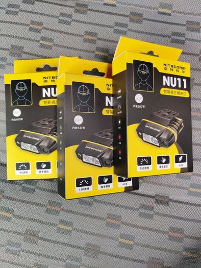 Nitecore NU11 Cap Light, intelligent LED torch for caps, 150 lumens