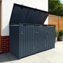 Premium Metal Wheelie Bin Shelter 3 Bay Image 3