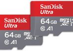 Ultra micro SD cards + SD adapter 64GB (For Android Smartphones and Tablets, Memory card up to 140 MB/s, A1 Faster App Performance, UHS-I, Class 10, U1) (2-pack)