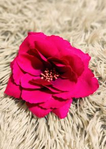 Bright Pink Flower Clip/ Brooch Versatile & Eye-Catching