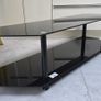Sleek Black Glass TV Stand (140cm) in good condition Image 3