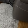 Charcoal leather electric recliner corner sofa Image 4