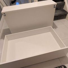 MALM under bed storage with wheels