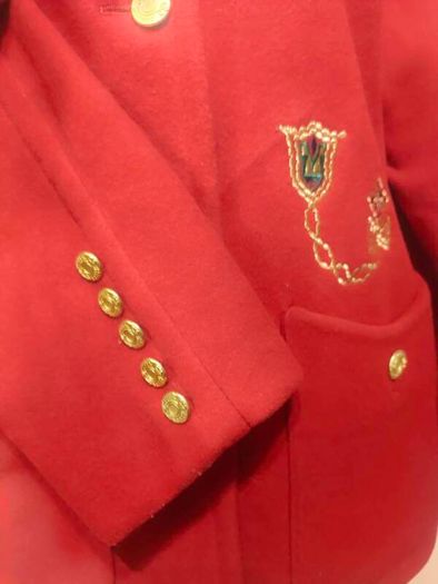 Vintage Klein petite Paris Red wool blazer size 36 Small Postage included