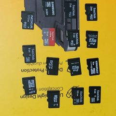 15 various micro sd cards