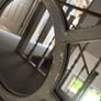 New Coach House dove grey porthole mirror with distressed finish Image 2
