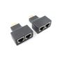 HDMI Extender to Dual Ports RJ45 CAT5e CAT6 Cable up to 30 Metre HDTV PS3 STB Image 3
