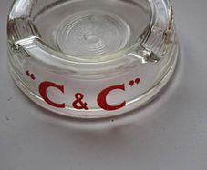Vintage  C & C  Club Lemon , Club Orange  Glass Ash Tray