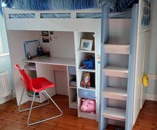 High Sleeper Bed with Desk & Storage