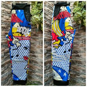 Rita Ora Adidas Pop Art Superhero track bottoms.