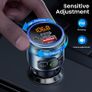 Car FM Transmitter Bluetooth 5.3 Adapter,Wireless Radio Transmitter for Car, PD 30W QC3.0 18W Fast Charging, Hands-Free,Bass Boost,LED Display,USB Flash Play,All Metal,12V/24V Image 4