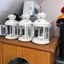 3x White Star Lanterns - IKEA Style - Tealight Candle Holders Image 3