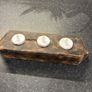 Rustic Wooden Candle Holder Display Image 2