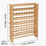 72 Bottle Stackable Modular Wine Rack, 8-Tier, Floor Freestanding Wine Storage Rack, Sturdy Wines Holder Display Shelf, Wobble-Free Shelves, Easy Assembly, for Kitchen, Cellar, and Bar, Natural Image 7