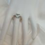 Stunning Aquamarine and White Spinel Gold Ring Image 4