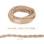 10 Meters / 32.8FT Hemp Rope Braided Cable, Helunsi 3 Core Electrical Cable, Vintage Braided Flex Cable Twisted Fabric Electrical Wire for DIY Industrial Pendant Lights or Other Appliances - 10m Image 2