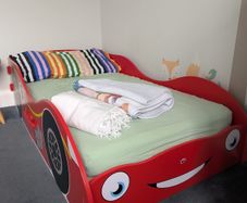 Toddler racing car bed