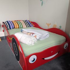 Toddler racing car bed