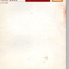 Rover 2000 Supplement to Workshop Manual