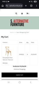 X6 Crossback Natural Kitchen Table Chairs S Alternative excellent condition Currently retailing 1014