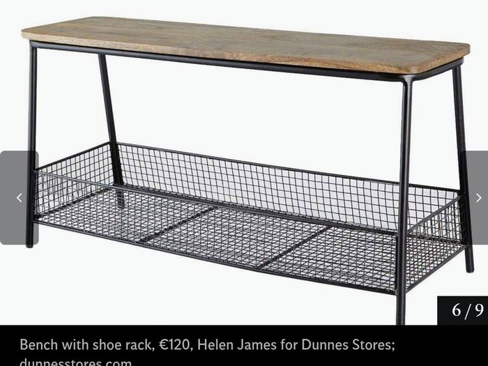Helen James shoe bench