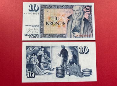 Iceland  10 Kronur  1961  Pick 48d. ( Uncirculated. )