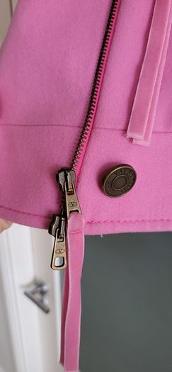 VALENTINO pink wool biker cropped jacket Sz 44 Italian = (Fit 12 UK) - Rrp 695 (New)