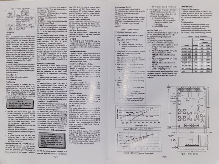 Automatic Voltage Regulator  -  AVR for Power Generator