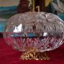 Killarney Crystal Cut Crystal Glass With Number 21 Lidded Jewelry Dish / Bowl With 22 Carat Gold Cover Handle and Footed Base Finishing Made In Ireland Image 2