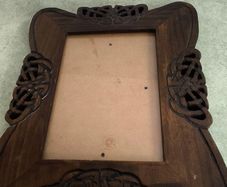 Islandcraft Celtic Wood Carved 5x7 inches Photo Frame Irish Knotwork Royal Tara