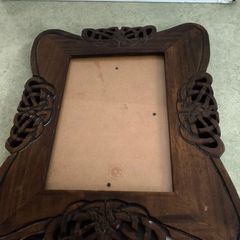 Islandcraft Celtic Wood Carved 5x7 inches Photo Frame Irish Knotwork Royal Tara
