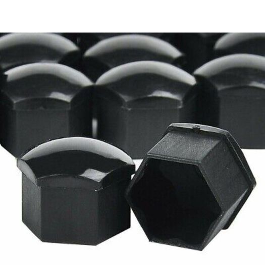 20pcs Wheel Nut Bolt Cover Caps, Black For Audi Vw Bmw Mercedes, Universal 17mm
