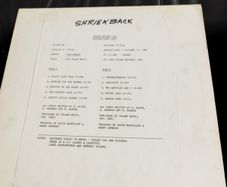 Shriekback Big night music lp test pressing with press release