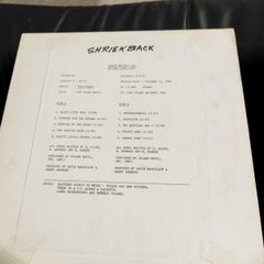 Shriekback Big night music lp test pressing with press release