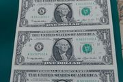 Usa 4X Sheet of  1 Dollar  1993 Series A   In Uncirculated Condition