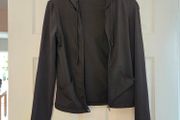Black full zip hoodie with front pockets, size 8
