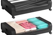 Brand New Underbed Storage Box 2 Pieces Underbed Chest of Drawers with Wheels Lid