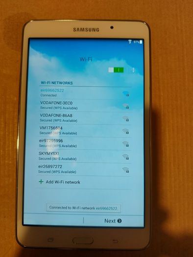 Samsung Galaxy Tab 4, White, 7 inch, 8GB, in excellent condition