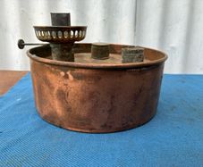 Vintage Copper Double Burner Oil Lamp