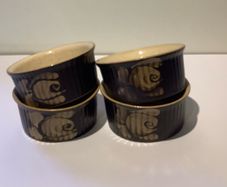 Vintage Denby Bakewell stoneware ramekins x4