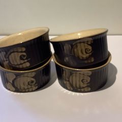Vintage Denby Bakewell stoneware ramekins x4