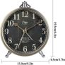 Table Clocks,5.2in Small Classic Non-Ticking Quartz Tabletop Alarm Clock Battery Operated Desk Clock with Backlight HD Glass for Bedroom Living Room Kitchen Indoor Decor (Arabic) Image 2