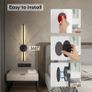 Black Rechargeable Wall Lights with Remote Control - 60CM Modern Battery Operated Wall Lights Indoor for Living Room Bedroom - 3 Color Temperatures Wireless Wall Sconces 2 PackBlack Rechargeable Wall Lights with Remote Control - 60CM Modern Battery Operat Image 2