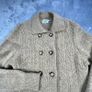 Vtg Blarney Lambswool Aran Knit Cardigan Chunky Cable Womens XL Double Breasted Image 4