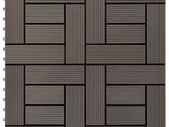 22 pcs Decking Tiles 30x30 cm 2 sqm WPC Dark Brown
