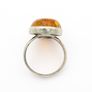 Vintage Natural Baltic Amber On Sterling Silver Ring Image 5