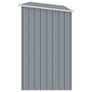 Garden Firewood Shed Grey 245x98x159 cm Galvanised Steel Image 3