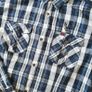 Diesel Mens blue/white check long sleeve Shirt with snap buttons Medium size Image 2