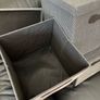 x3 Grey Decorative Foldable Storage Boxes With Lids Brand New Image 3