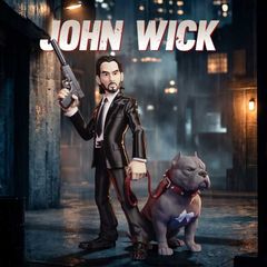 John Wick & His Pitbull / Fan Art